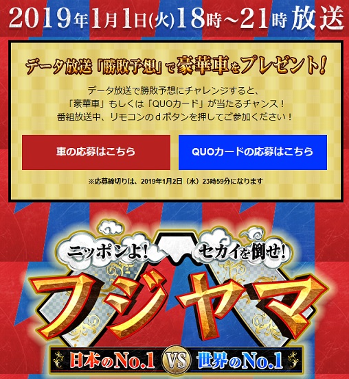 フジテレビ フジヤマ データ放送 勝敗予想 豪華車の日産ノートプレゼントキャンペーン 超役立つ無料サンプル懸賞サイト